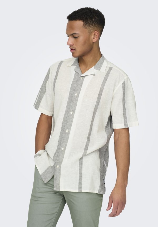 SCAIDEN STRIPERESORT NOOS - Shirt - dusty olive