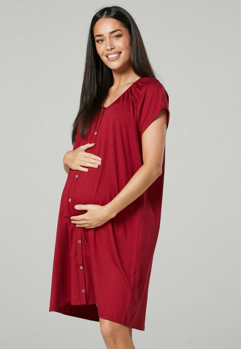 Happy Mama 2PACK Nightie black / crimson/black Zalando.co.uk