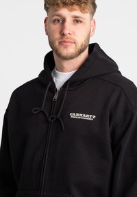Carhartt WIP Sudadera con cremallera - black wax stone washed
