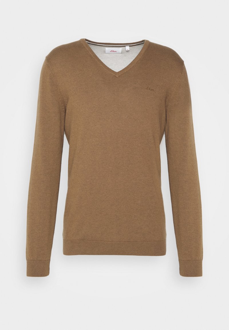Herren Strickjacken | s.Oliver Strickpullover brown melange/braun - VM45116 Herren Strickjacken | s.Oliver Strickpullover brown melange/braun - VM45116