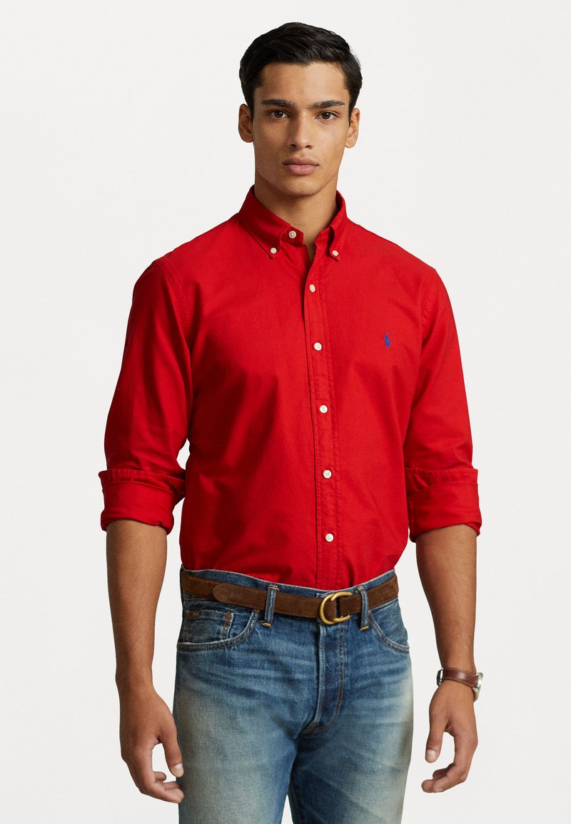 Polo Ralph Lauren SLIM FIT GARMENT-DYED OXFORD SHIRT - Shirt - red