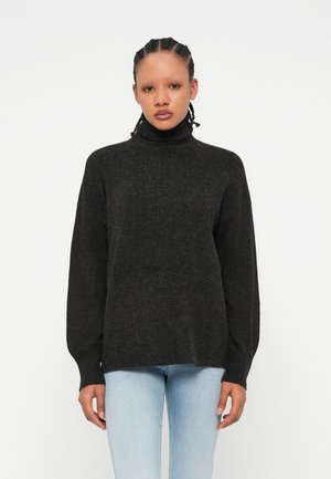 VMDOFFY ROLL NECK PULLOVER - Pullover - chocolate torte/black melange
