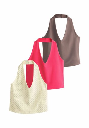 HALTER NECK 3 PACK   - Top - pink yellow brown