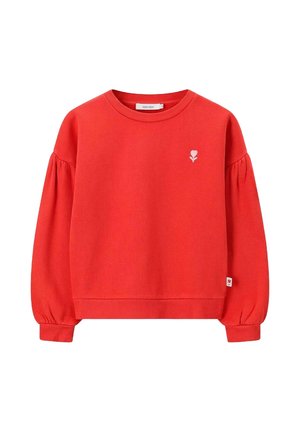 MIT PUFFÄRMELN - Sweatshirt - rot