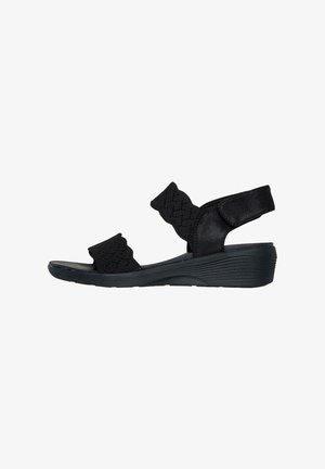 Skechers ARYA ON THE RISE - Sandalias de cuña - black
