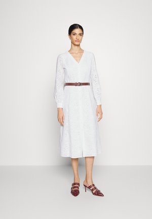 PALM EYELET KATE DRESS - Robe chemise - white