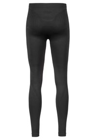 Sorte, tætsiddende leggings lavet af strækstof. Har en tekstureret talje og mønstrede detaljer bagpå for ekstra ventilation.