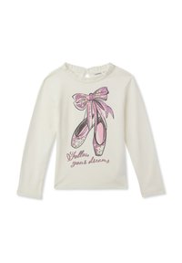 Terranova CON STAMPA SCARPE BALLERINA E APPLICAZIONI - Maglietta a manica lunga - bianco lana