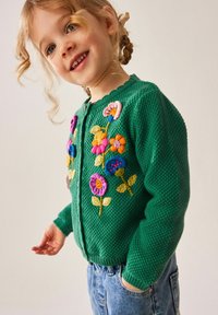 Next FLORAL EMBROIDERED - REGULAR FIT - Cardigan - green