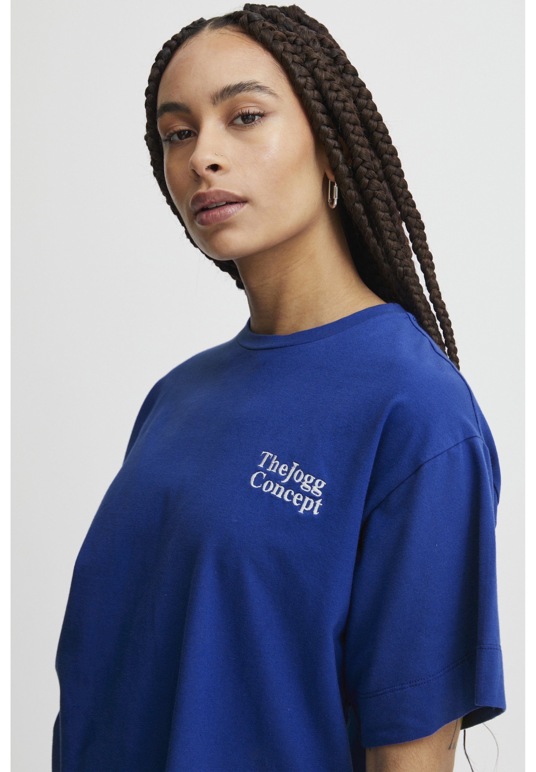 T-shirt Maniche Lunghe THEJOGGCONCEPT In Cotone Per Donna – Girocollo, Basic, Con Logo