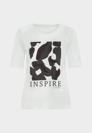 TOM TAILOR, T-SHIRT FEMININE BASIC WITH PRINT - Μπλουζάκι με στάμπα - whisper white