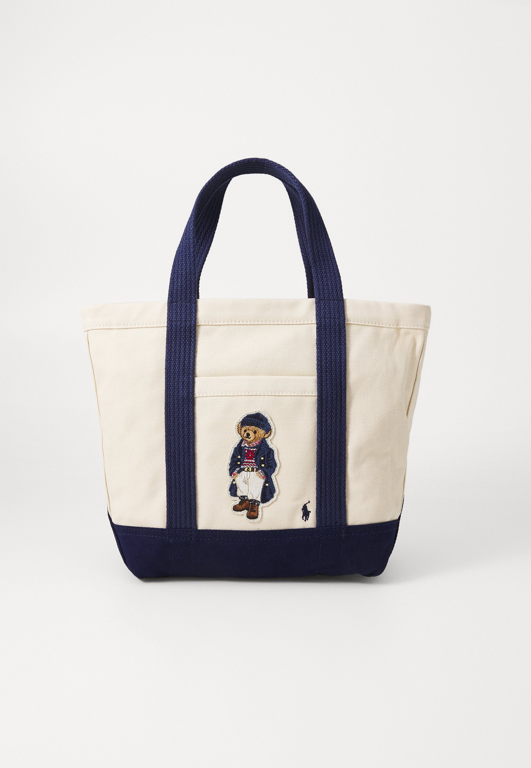 Polo Ralph Lauren TOTE Tote bag ecru/navy/off-white Zalando