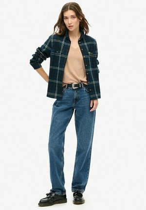 Superdry & Co EMBROIDERED V NECK  - Camiseta básica - light taupe