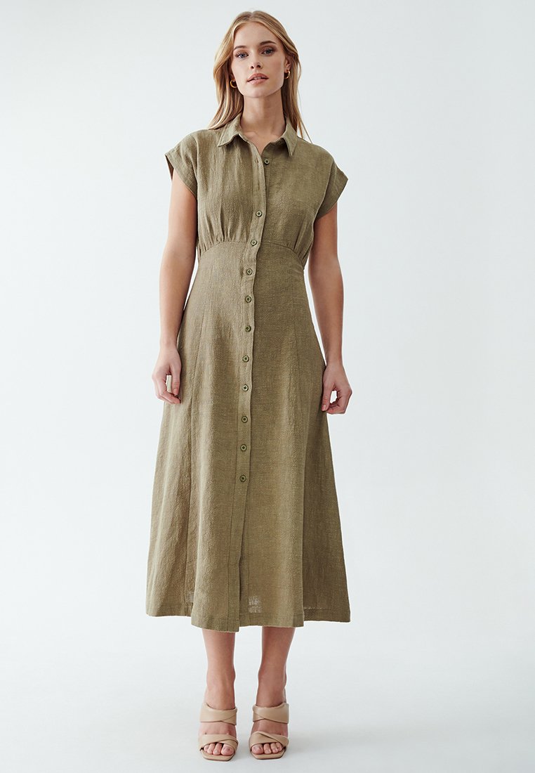 WILLA HENNING Shirt dress khaki/dark green Zalando