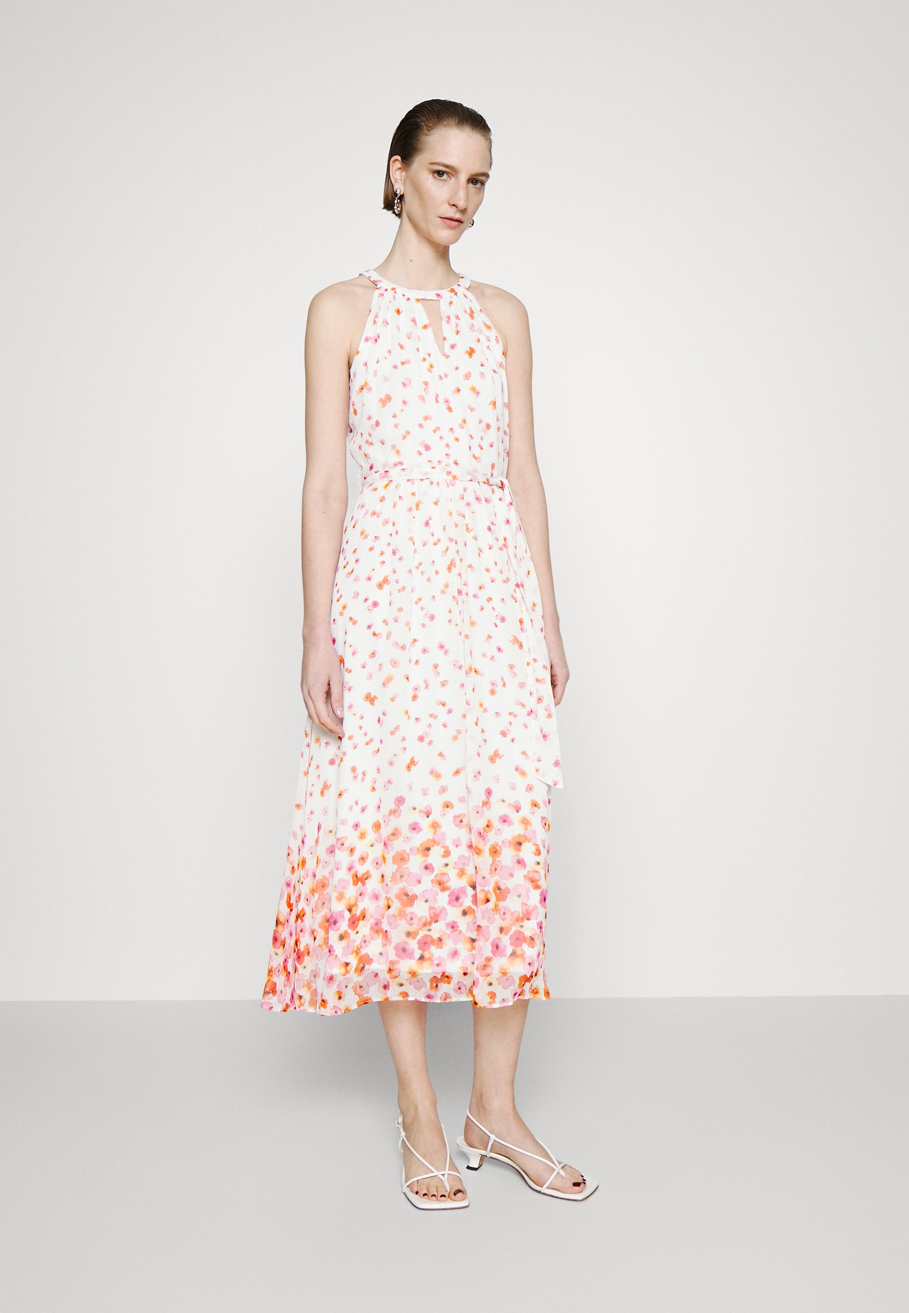 dkny white floral dress
