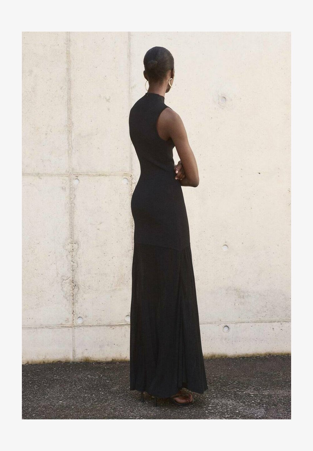 Maxi Abito Lungo Donna Senza Maniche A Fascia – Eleganza Spiaggia E Festa (Taglie Forti 40-54, Nero 48-50)
