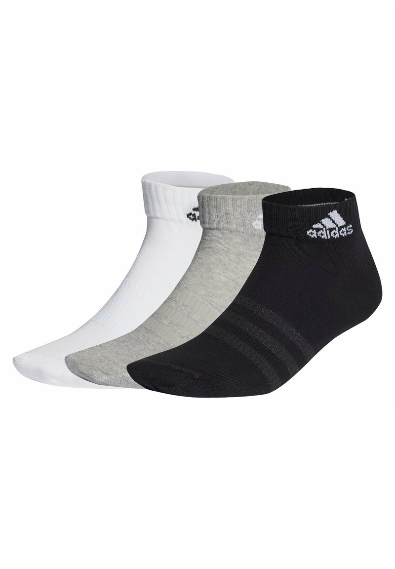 adidas Performance THIN AND LIGHT 3 PACK - Calcetines de deporte - medium grey heather/white/black