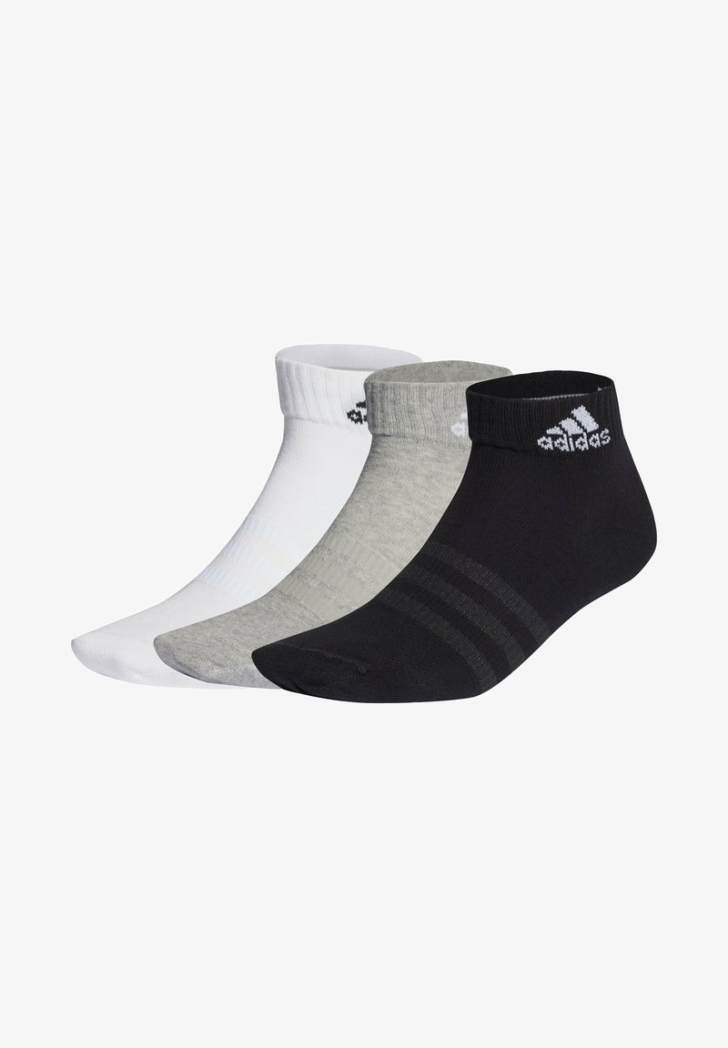 adidas Performance THIN AND LIGHT 3 PACK - Calcetines de deporte - medium grey heather/white/black