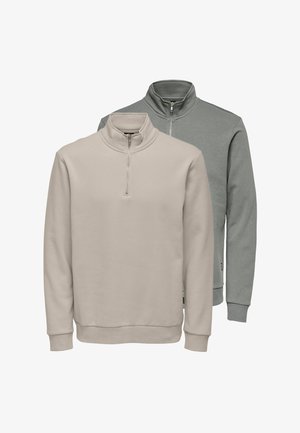 Only & Sons 2 PACK - Sweatshirt - beige grau