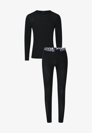 Dovre LANGÆRMET - Nattøj sæt - black