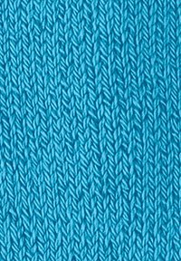 Strickstoff in leuchtendem Türkis mit einem strukturierten, verflochtenen Muster. Weiches, flexibles Material, das sich für verschiedene Textilanwendungen eignet.