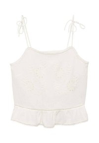 EMBROIDERED - Top - off-white