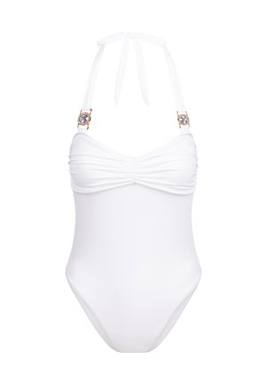 AMOUR ROUCHED - Badeanzug - white