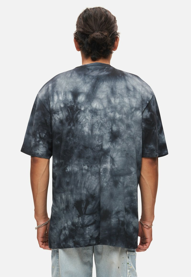 Re:Covered MISFITS SKULL T-shirt print black tie dye/zwart