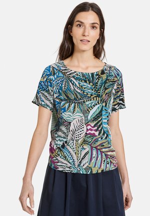 Print T-shirt - seaweed mint rose druck