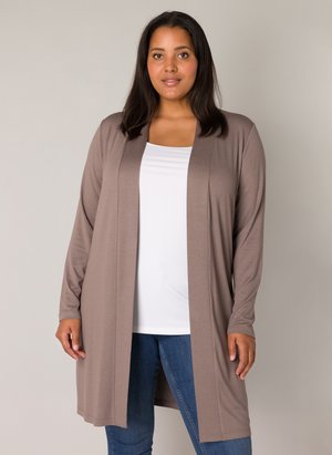 COVER UPS AYLA LONG - Vest - dark taupe