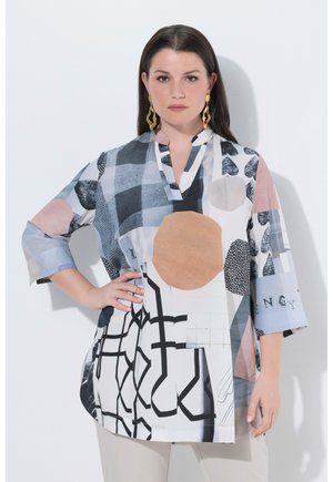 GRAPHIC PATCHWORK PRINT 3/4 SLEEVE  - Tunikaer - snow white