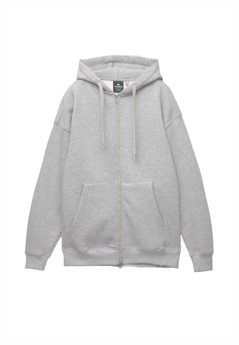 Sweat à Capuche Zippé Tokyo Laundry Timber Lakes - Polaire Brossée, Poches Kangourou, Gris Clair - Style Décontracté Homme