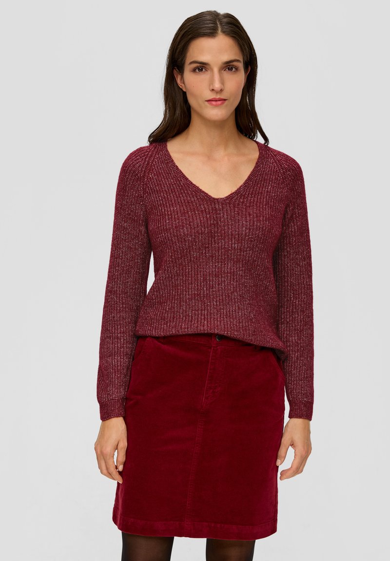 s.Oliver Strickpullover - rubinrot