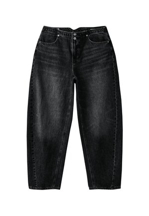 Stradivarius, ADJUSTABLE BARREL TROUSERS - Jean baggy - grey