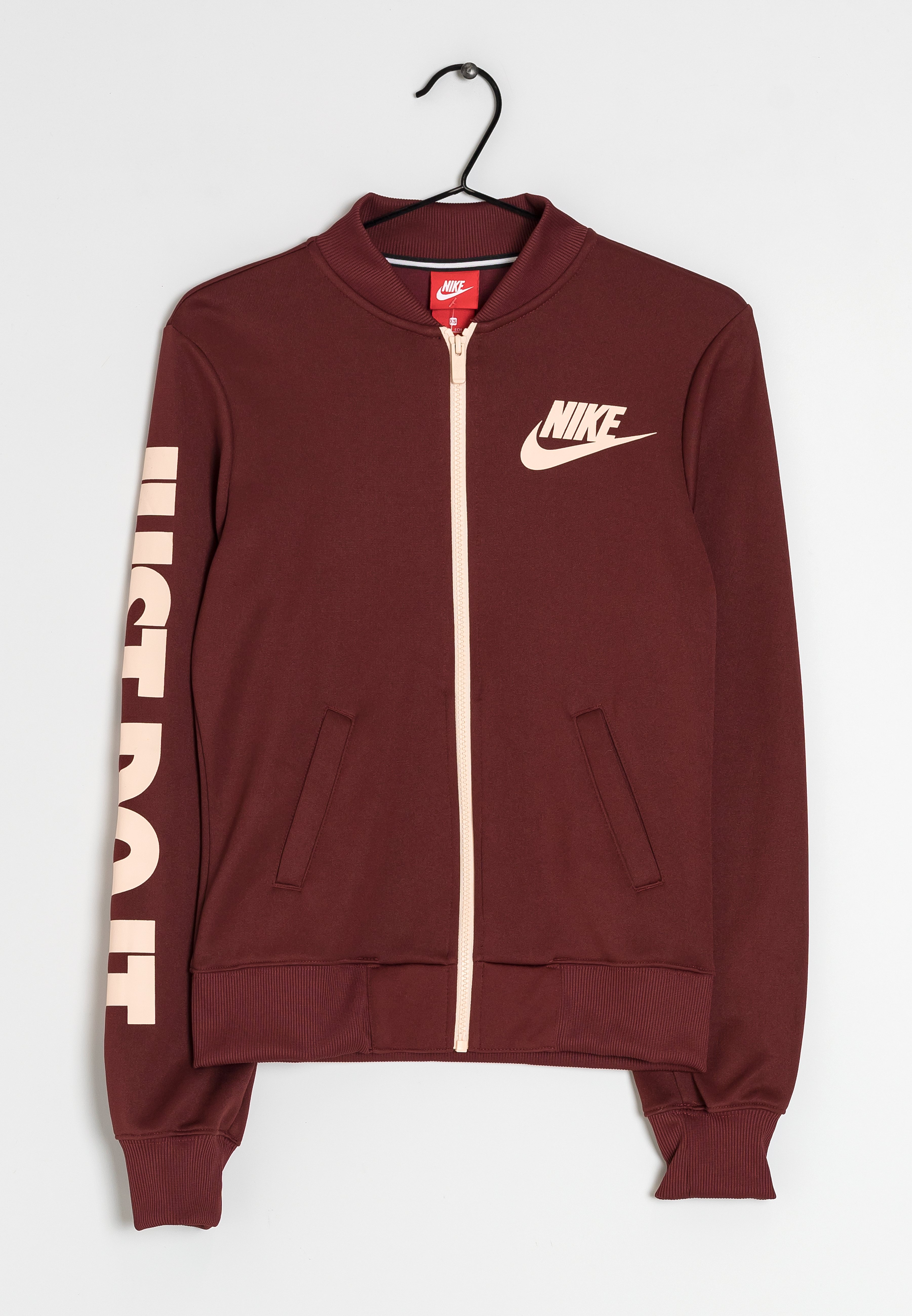 burgundy nike bomber jacket