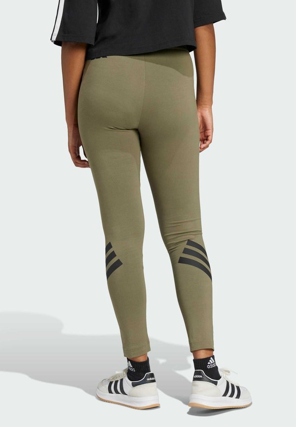 FUTURE ICON 3-STRIPES - Leggings - olive strata4