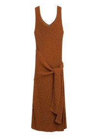 LONG CROSSOVER - Shift dress - mottled orange