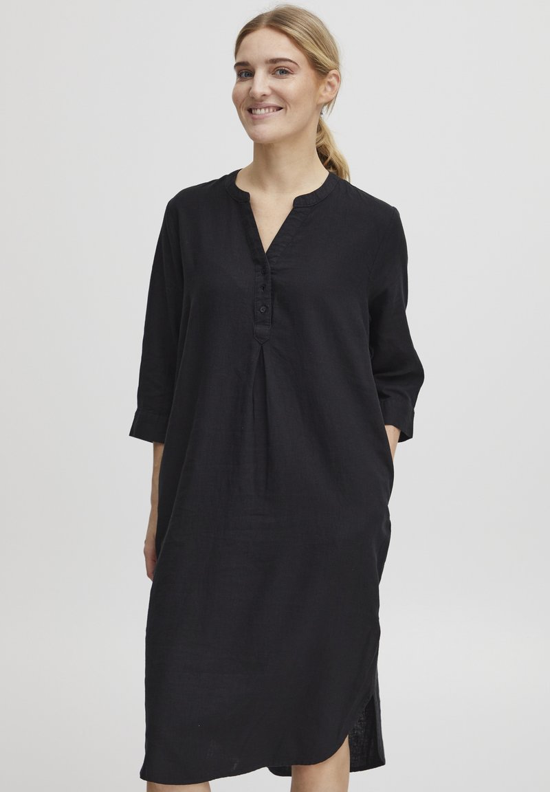 b.young BYFALAKKA - Shirt dress - black/black denim - Zalando.ie