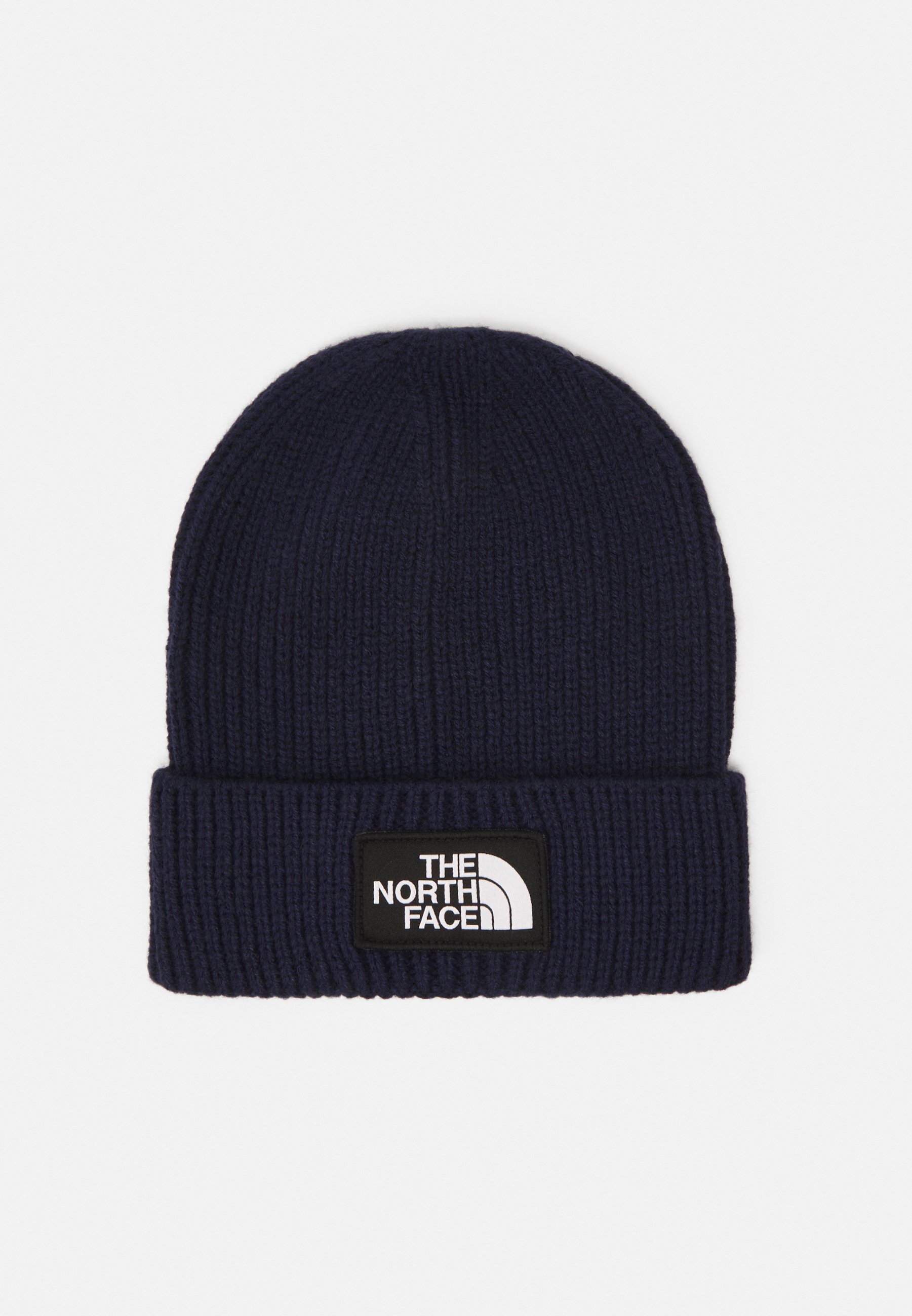 The North Face Logo Box Cuffed Beanie Unisex Mutze Navy Dunkelblau Zalando De