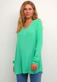 Kaffe - AMBER V-NECK - Tunikaer - gumdrop green Miniaturebillede 1