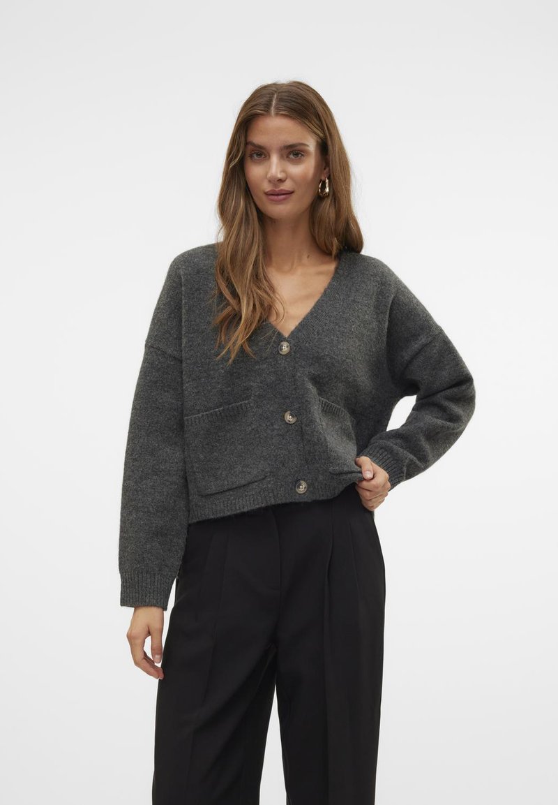 Aware VMGEMMA V-NECK VMA NOOS - Cardigan - dark grey