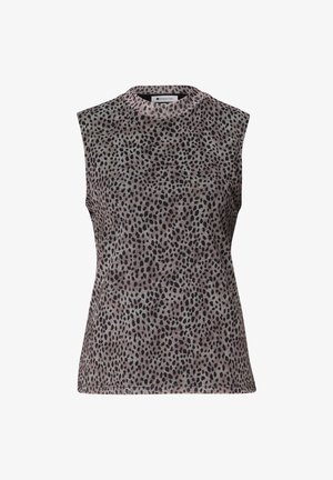 Street One, MESH-TOP MIT TURTLE NECK UND PRINT - Top - black