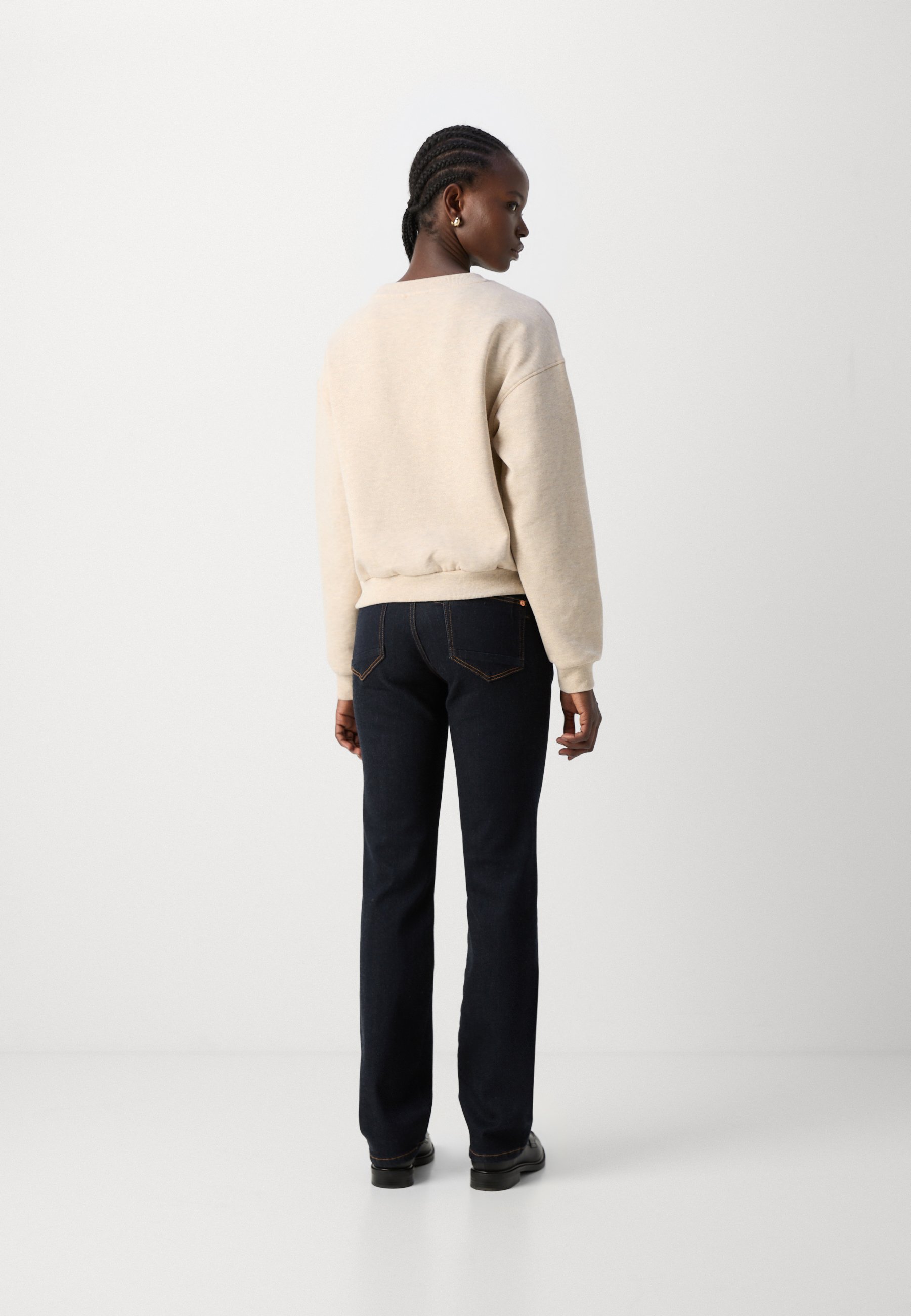 売れ筋商品|||アンナフィールド パーカー・スウェットシャツ レディース アウター Basic crew neck with rib - Sweatshirt - mottled beige Cropped Lightweight American Fleece Women's Sweatshirt