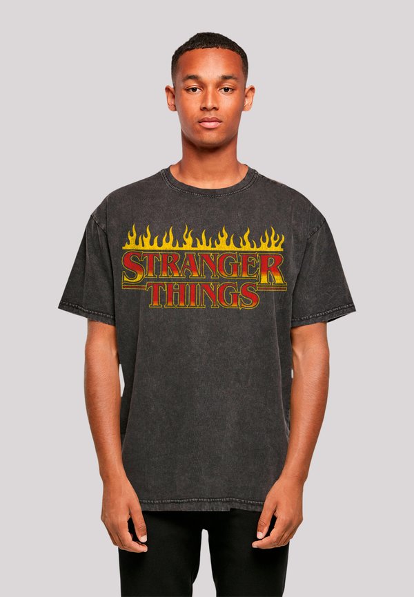 STRANGER THINGS FIRE LOGO NETFLIX TV SERIES - T-Shirt print - schwarz