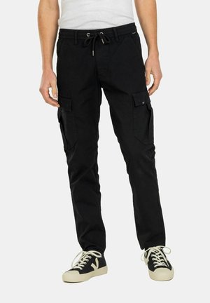REFLEX EASY BR - Cargo trousers - deep black