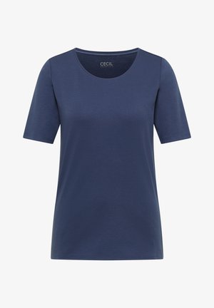 Cecil, T-SHIRT IN UNIFARBE - T-paita - sporty denim blue