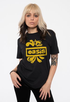 Paradiso Clothing DRAWN BAND LOGO - Print T-shirt - black