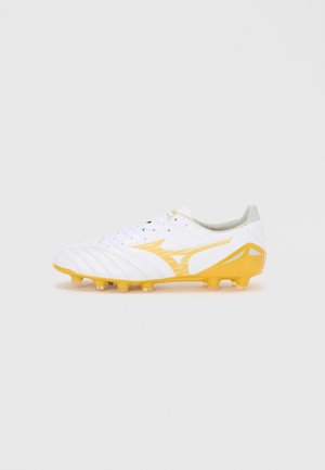 MORELIA NEO IV PRO UNISEX - Μπότες ποδοσφαίρου για σταθερό έδαφος - white/gold-coloured/cool gray