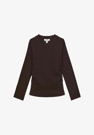 TRINA RUCHED WITH STRETCH - Ilgarankovis viršutinės dalies drabužis - chocolate