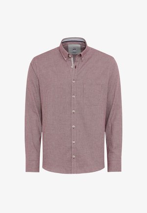 Camicia a maniche lunghe con un piccolo motivo a quadretti rossi e bianchi e una tasca sul petto anteriore.